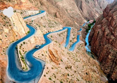 Dades Gorge scenic viewpoint on the 5-Day Sahara Tour from Errachidia to Marrakech