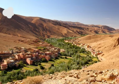 Lush Ziz Valley palm groves on the 5-Day Sahara Tour from Errachidia to Marrakech