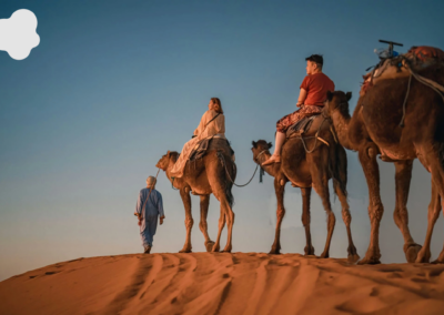 2 Nights Camel Trekking in Merzouga Desert during sunset